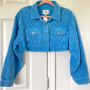 Urban Outfitters Blue Cropped Cord Jacket | Size M | NWT